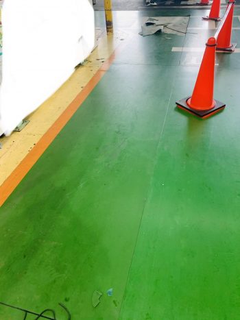 愛知県三好市　工場　床塗装　塗床工事