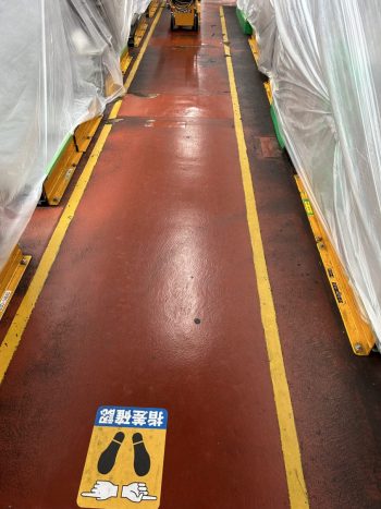 愛知県安城市　自動車部品工場　塗床工事　樹脂モルタル