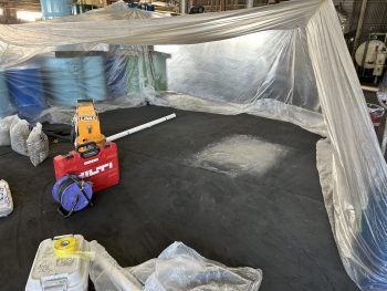 愛知県岩倉市　製品工場　土間コンクリート塗床補修工事